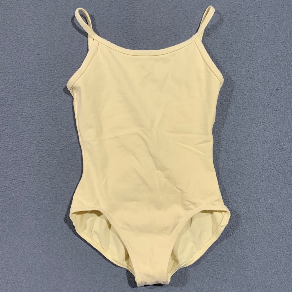 Capezio Women Medium Butter Yellow‎ Cotton Lycra Camisole Dance Leotard